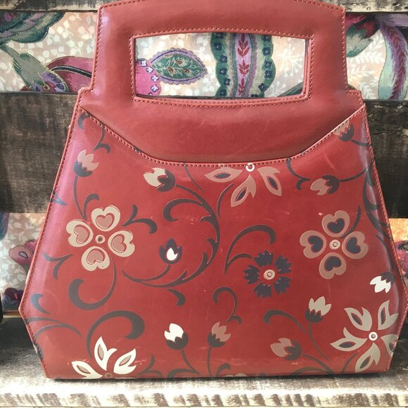 Giorgio Fabiani Print Leather Handled Bag with Shoulder Strap - Picture 4 of 7